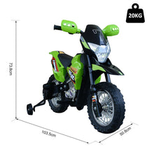 Load image into Gallery viewer, Childrens Motorbike Ride On Car Electric 6V Battery Kids Toy 4-Wheel in Green