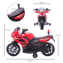 Load image into Gallery viewer, Kids 6V Electric Pedal Motorcycle Ride-On Toy Battery 18-48 months Red