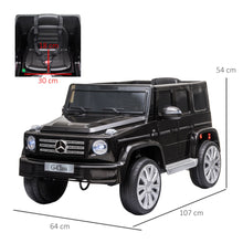 Load image into Gallery viewer, Mercedes Benz G500 12V Kids Electric Ride On Car - Black