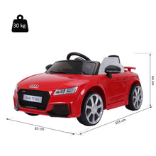 Load image into Gallery viewer, Kids Licensed Audi TT Ride on Car - RED/Black