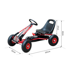 Load image into Gallery viewer, Pedal Go Kart W/EVA Wheels-Red/Black