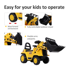Load image into Gallery viewer, Ride-On Bulldozer Digger Tractor Pulling Cart Pretend Play Construction Truck