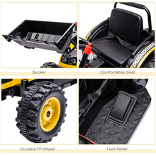 Load image into Gallery viewer, Kids Digger Ride On Excavator 6V Battery Tractor Music Headlight Yellow