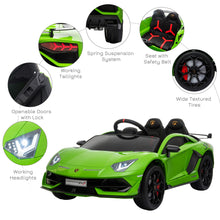 Load image into Gallery viewer, Lamborghini SVJ 12V Electric Ride on Car - Green