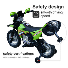 Load image into Gallery viewer, Childrens Motorbike Ride On Car Electric 6V Battery Kids Toy 4-Wheel in Green