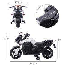 Load image into Gallery viewer, Kids 6V Electric Pedal Motorcycle Ride-On Toy Battery 18 - 48 months White