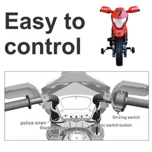 Load image into Gallery viewer, Childrens Motorbike Ride On Electric 6V Battery -Wheel in Red