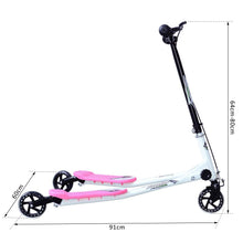 Load image into Gallery viewer, Kids 3 Wheels Foldable Scooter-Pink/White