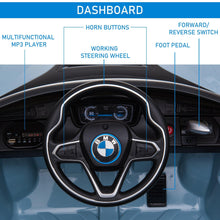 Load image into Gallery viewer, Kids 6V Battery Licensed BMW Ride On Car Blue