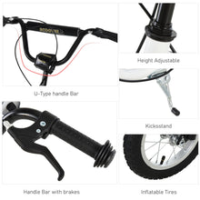 Load image into Gallery viewer, Dual Brakes 12" Metal frame Kick Scooter adjustable black