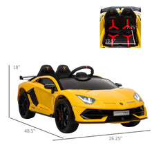 Load image into Gallery viewer, Lamborghini SVJ 12V Electric Ride on Car - Yellow