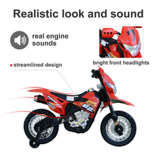 Load image into Gallery viewer, Childrens Motorbike Ride On Electric 6V Battery -Wheel in Red
