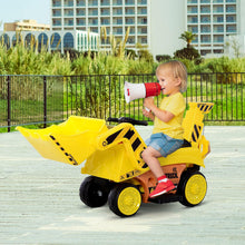 Load image into Gallery viewer, Kids Ride-On Digger Bulldozer - Yellow