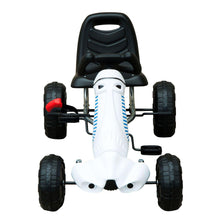 Load image into Gallery viewer, Pedal Go Kart W/Rubber Wheels-White/Black