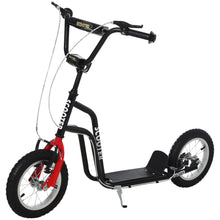 Load image into Gallery viewer, Kids Steel Height Adjustable Kick Scooter Black/Red