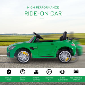 Benz GTR 12V Kids Electric Ride On Car - Green