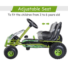 Load image into Gallery viewer, Kids Pedal Go Kart W/Adjustable Seat-Green