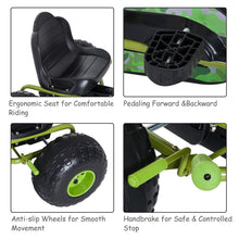 Load image into Gallery viewer, Kids Pedal Go Kart W/Adjustable Seat-Green
