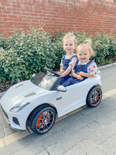 Load image into Gallery viewer, Jaguar F-type Licensed 6V Rechargeable Battery Ride On Car - White