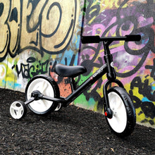 Load image into Gallery viewer, Toddlers Removable Stabiliser Balance Bike Black