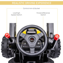Load image into Gallery viewer, Kids Digger Ride On Excavator 6V Battery Tractor Music Headlight Yellow