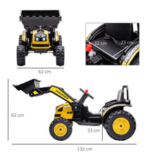 Load image into Gallery viewer, Kids Digger Ride On Excavator 6V Battery Tractor Music Headlight Yellow