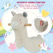 Load image into Gallery viewer, Kids Sheep Ride On with Sound Cream White