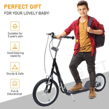 Load image into Gallery viewer, Adult Teen Push Scooter Kids Bike Bicycle Ride On Alloy Wheel Pneumatic 12" Tyres-Black