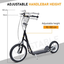 Load image into Gallery viewer, Adult Teen Push Scooter Kids Bike Bicycle Ride On Alloy Wheel Pneumatic 12" Tyres-Black