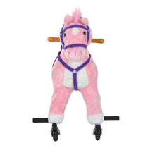 Load image into Gallery viewer, Rocking Horse with Rolling Wheels & Sound-Pink