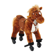 Load image into Gallery viewer, Kids Rocking Horse with Rolling Wheels and Sound-Brown