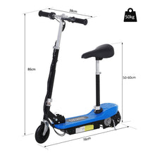 Load image into Gallery viewer, Electric Ride on Scooter, 120W-Blue