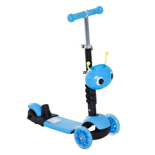 Load image into Gallery viewer, 5-in-1 Kids Kick Scooter W/Removable Seat-Blue