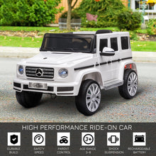 Load image into Gallery viewer, Mercedes Benz G500 12V Kids Electric Ride On Car - White