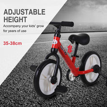 Load image into Gallery viewer, Toddlers Removable Stabiliser Balance Bike -  Red