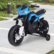 Load image into Gallery viewer, Ride On Kids Electric Motorbike 6V Battery Powered with Brake Lights and Music Blue