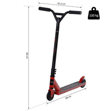 Load image into Gallery viewer, Teens Lightweight Steel Stunt Scooter Red