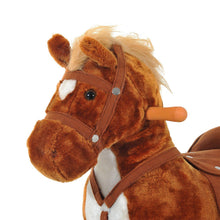 Load image into Gallery viewer, Kids Rocking Horse with Rolling Wheels and Sound-Brown