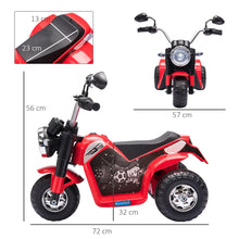 Load image into Gallery viewer, Kids 6V Electric Motorcycle Ride-On Toy Battery 18 - 36 Months Red