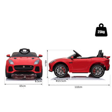 Load image into Gallery viewer, Jaguar F-type Licensed 6V Rechargeable Battery Ride On Car - RED