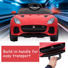 Load image into Gallery viewer, Jaguar F-type Licensed 6V Rechargeable Battery Ride On Car - RED