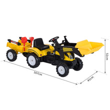 Load image into Gallery viewer, Kids Pedal Go Kart Excavator-Yellow