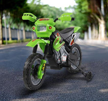 Load image into Gallery viewer, Children's Electric Ride-On Motorbike 6V with Effects Green