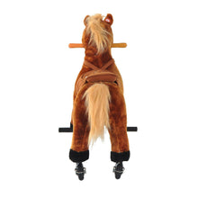 Load image into Gallery viewer, Kids Rocking Horse with Rolling Wheels and Sound-Brown