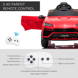 Lamborghini Urus 12V Kids Electric Ride On Car - RED