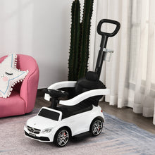 Load image into Gallery viewer, Toddlers Licensed Mercedes-Benz Ride On Stroller White