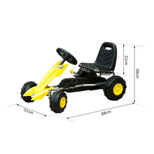 Load image into Gallery viewer, Pedal Go Kart-Yellow/Black