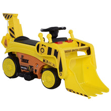 Load image into Gallery viewer, Kids Ride-On Digger Bulldozer - Yellow