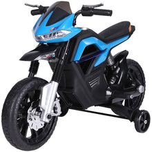 Load image into Gallery viewer, Ride On Kids Electric Motorbike 6V Battery Powered with Brake Lights and Music Blue