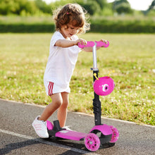 Load image into Gallery viewer, 5-in-1 Kids Kick Scooter W/Removable Seat-Pink